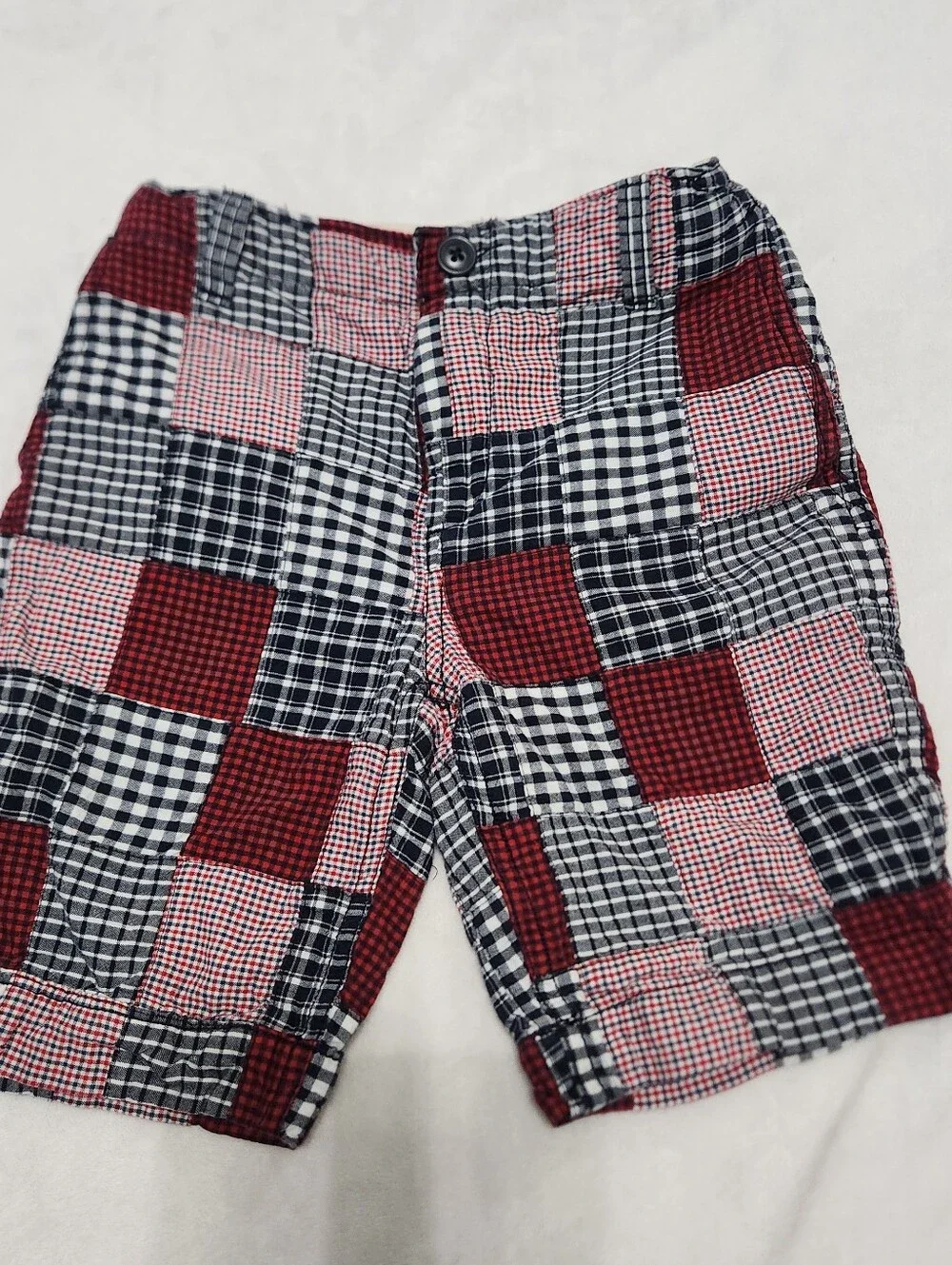 GAP Kids Patchwork Plaid Shorts